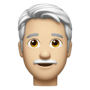 white Australian man, black hair sticker