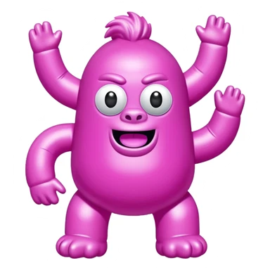 jeff koons spam yeti pink inflatable pinata sticker