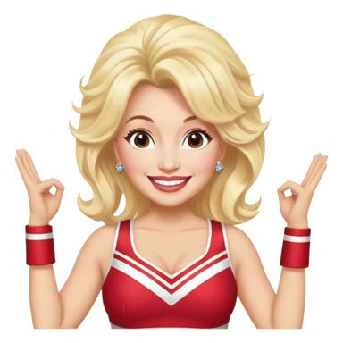 Dolly Parton In A Cheer leading outfit  sticker