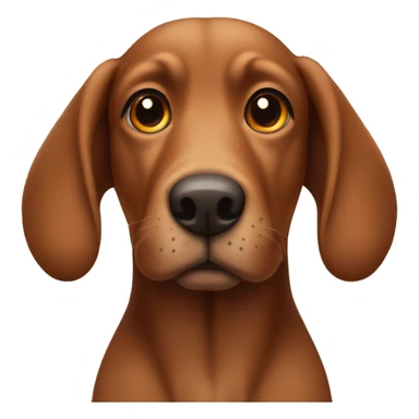 brown dog with long floppy ears and a long nose sticker