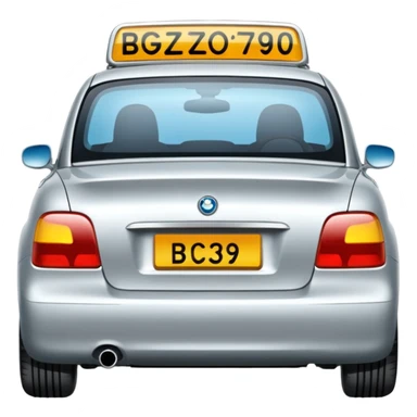 Make a car number plate say BGZ9007 and make the car there to sticker