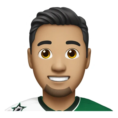 Asian guy wearing a Dallas stars jersey  sticker