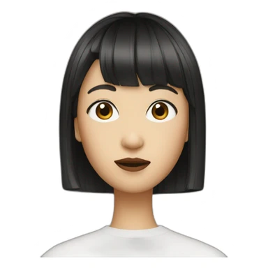 Celine Song Director Asian bowlcut hair sticker