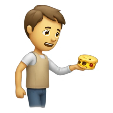 homme qui mange une glacr sticker