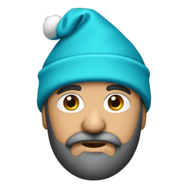 gorro de santa azul turquesa sticker