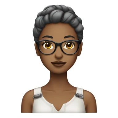 Girl wearing fashion glass sticker