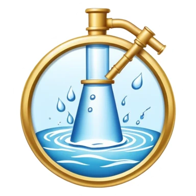 water works monopoly badge  sticker