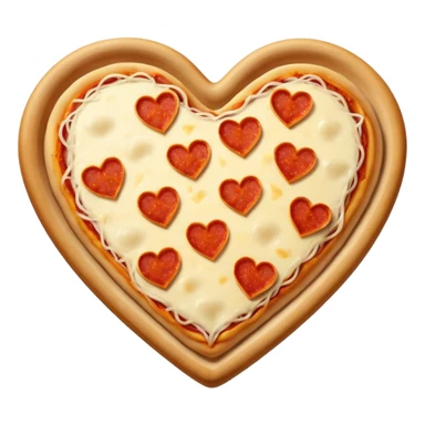 Heart shape pizza sticker