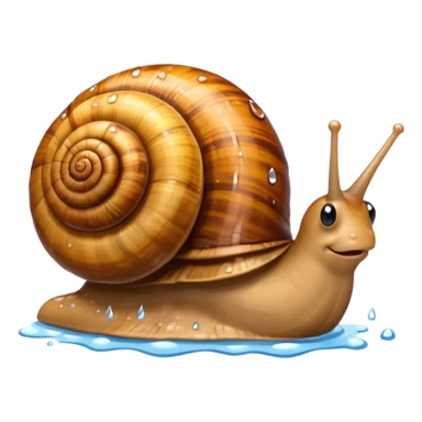 snail under the rain  sticker