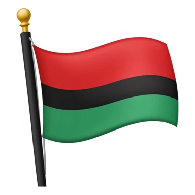 Bandeira vermelho preto e verde listras retas sticker