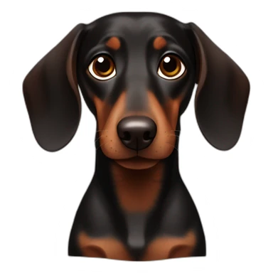 Black and Chocolate Dachshund sticker