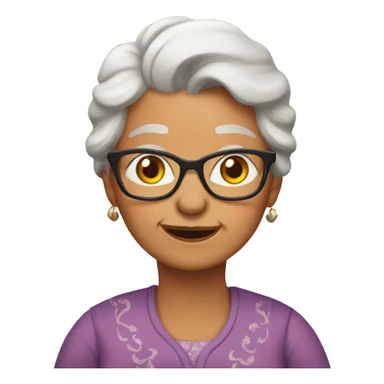 tabby cat as grandma sticker