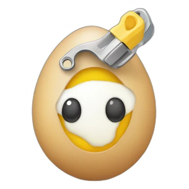 Very Happy Maintenance egg with eyes and spanner sticker