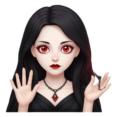 Female necromancer – Red eyes, black dress















 sticker