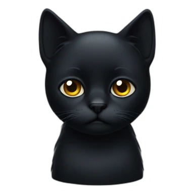 Sad black cat sticker