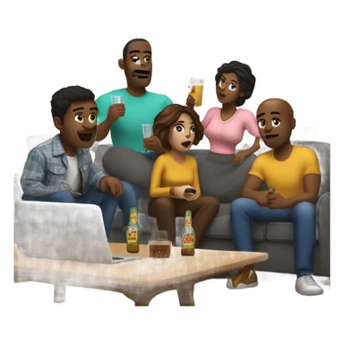 Alcoholics anonymous watching football sticker