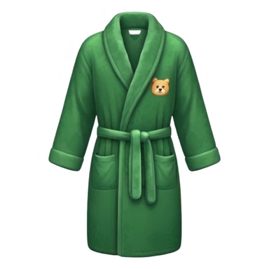 a forrest green bath robe sticker