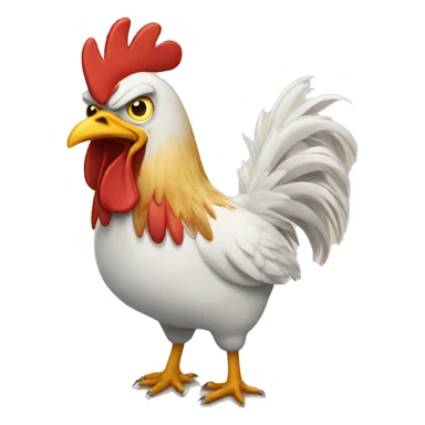Mad chicken sticker