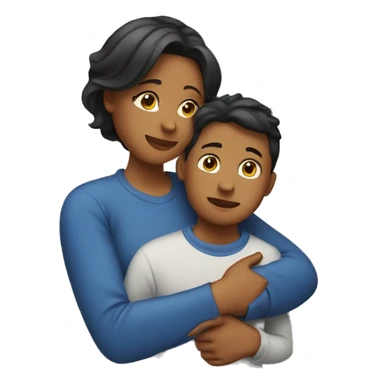 Mom Hugging son  sticker