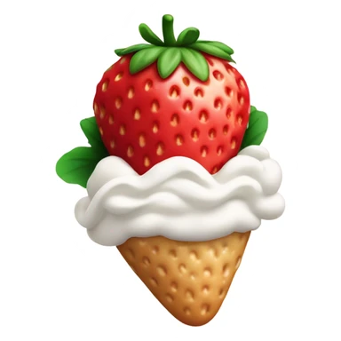 strawberry dipped in whipped cream sticker