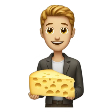 Men love cheese sticker