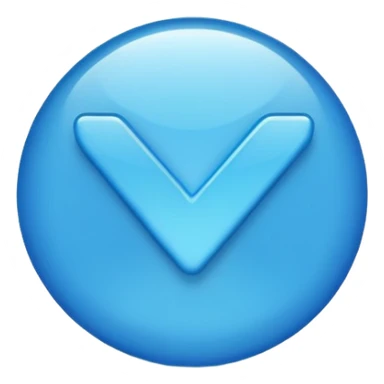 Beyaz tick dışı mavi sticker