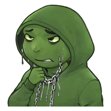 person with hand around their neck crying sticker