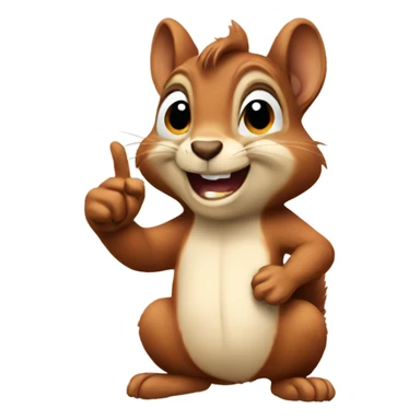 squirrel giving middle finger  sticker