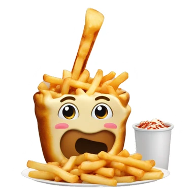 Poutine qui mange une poutine  sticker