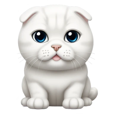 White scottish fold  sticker