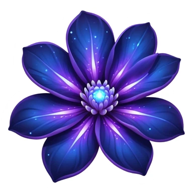  Dark Blue-Purple Nebula-Flower sticker