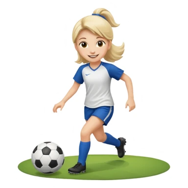 Girl playing soccer  sticker