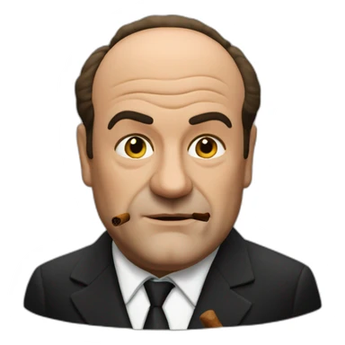 tony soprano with a cigar sticker