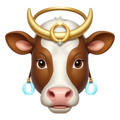 Cow with a halo sticker