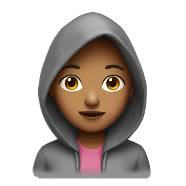 Girl wearing a hoodie sticker
