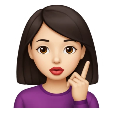 Boca con un dedo en los labios sticker