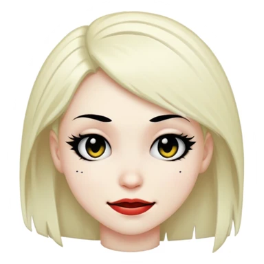 Emo woman winking  sticker