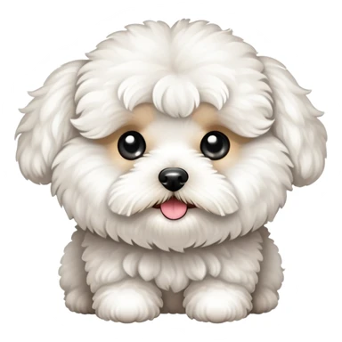white maltipoo sticker
