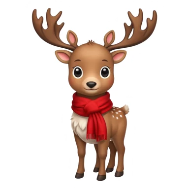 reindeer baby  cute, full body scarf  sticker