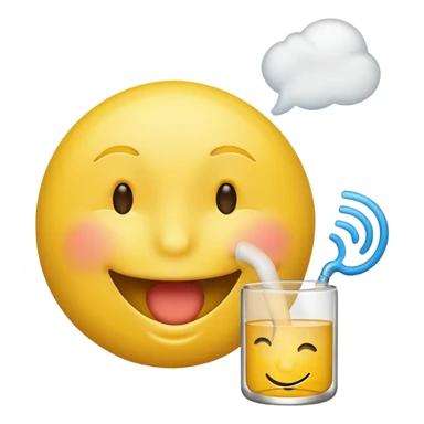 Smiley taking a whiff sticker