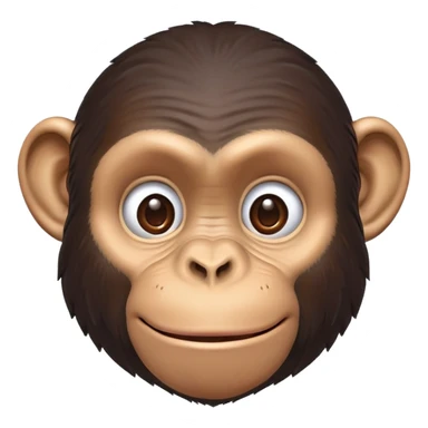 chimp with expressive face sticker
