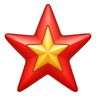 just a 5 edged red star with black background sticker