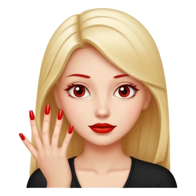 Girl with long nails sticker