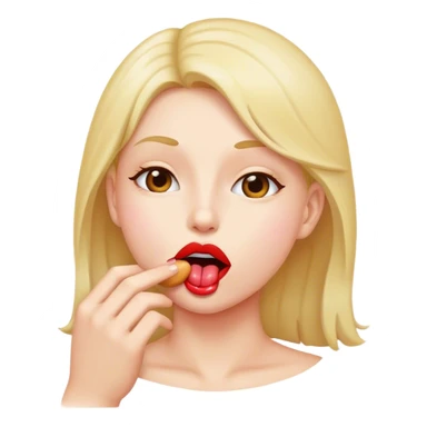 licking lips  sticker