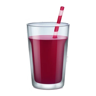 a clear glass of cranberry juice sticker