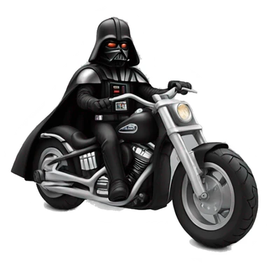 Darth Varder rides a Harley black  sticker