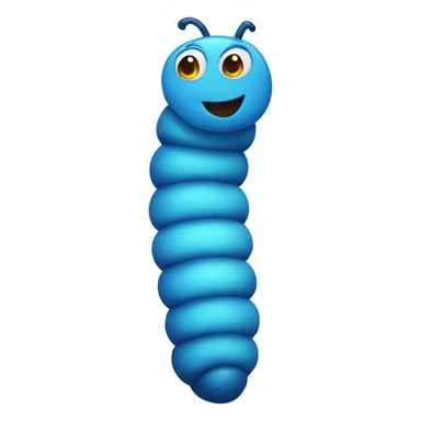 blue catepillar sticker