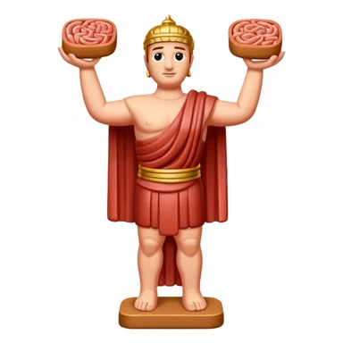  grecian Statue fine art made of spam meat sticker