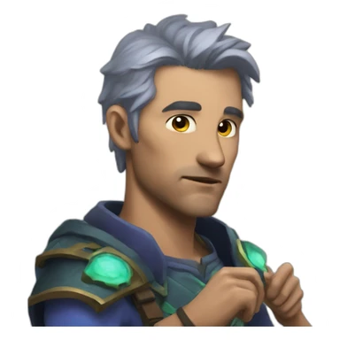 man playing dota 2 sticker