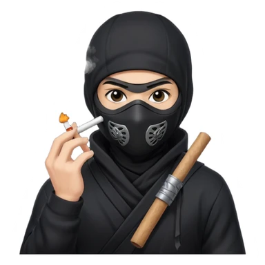 smoke bomb ninja sticker